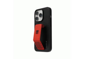 Levelo Morphix Gripstand PU Leather Case for iPhone 14 Pro - Red