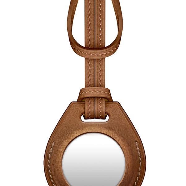 Viva Madrid Airtrax Genuine Leather Bag Charm Case for Apple Airtag - Caramel