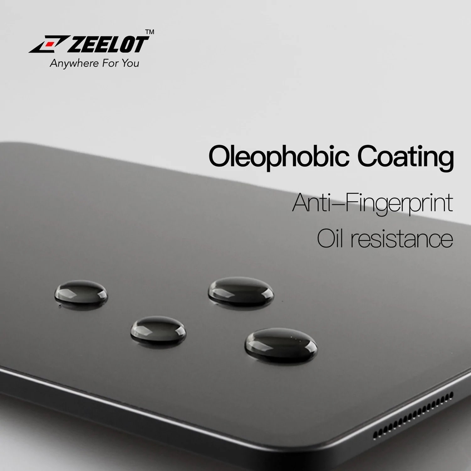 Zeelot Solidsleek Pure Glass HD Clear Screen Protector for iPad Air 10.9" / Pro 11" - Clear