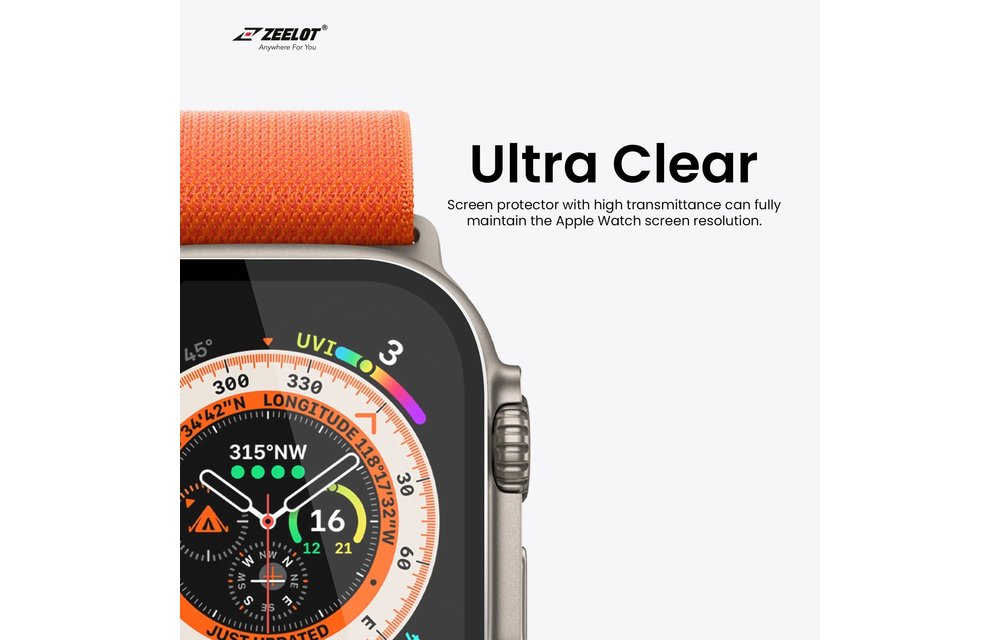 Zeelot Pishield Screen Protector for Apple Watch  Ultra 49mm - Clear
