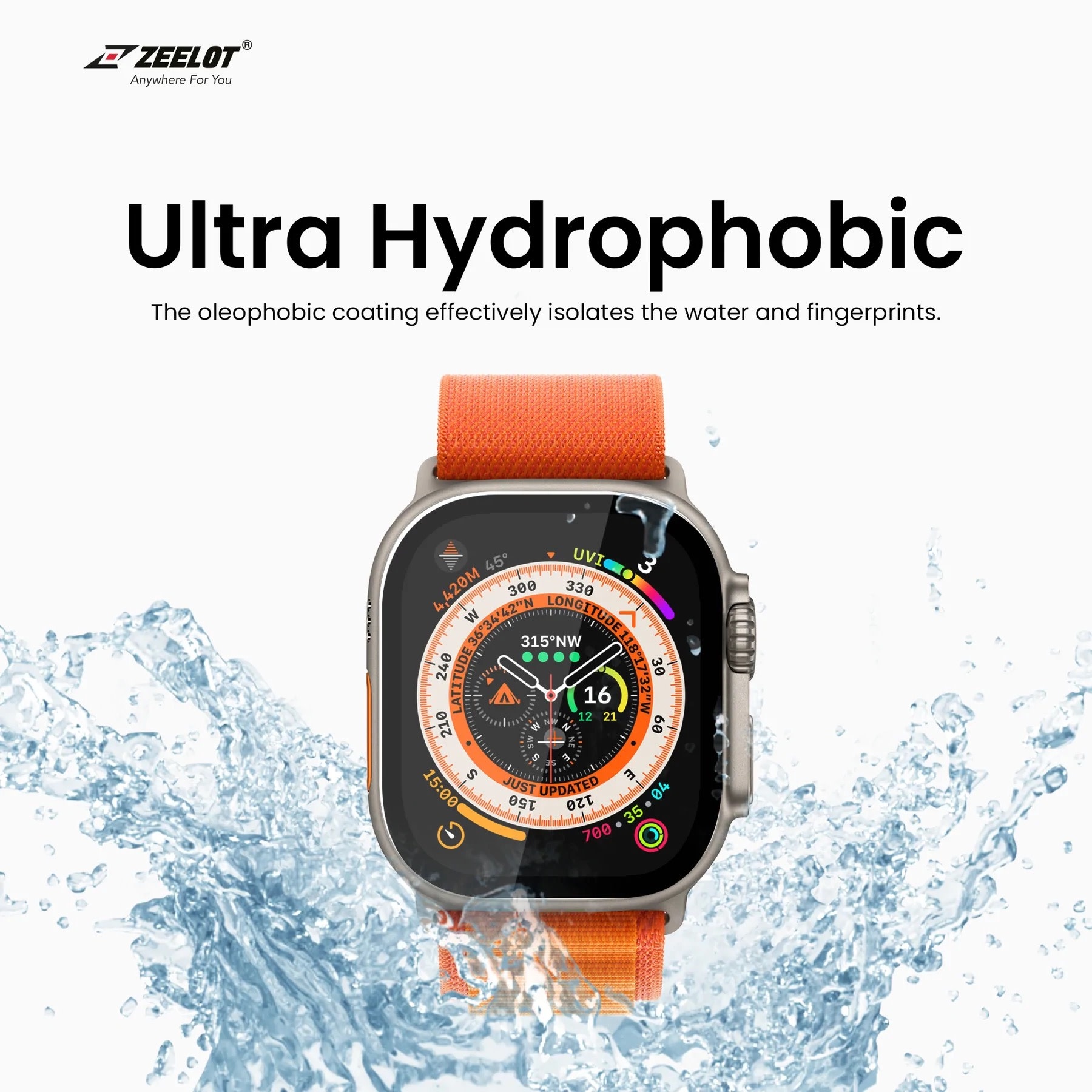 Zeelot Pishield Screen Protector for Apple Watch  Ultra 49mm - Clear