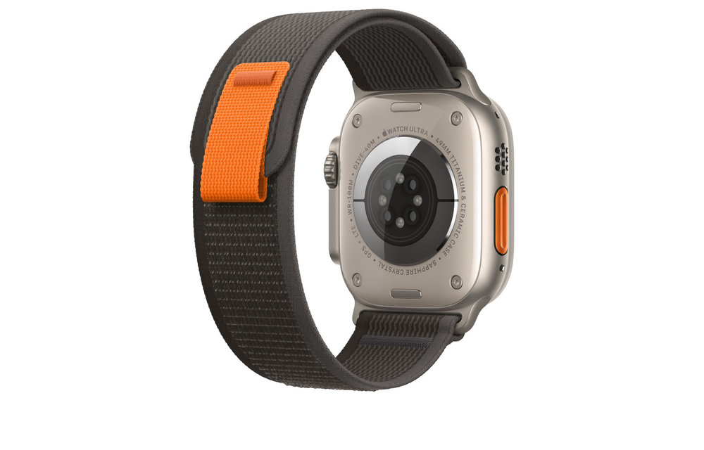 Apple Watch Trail Loop Band for 44/45/49mm M/L - Black/Gray