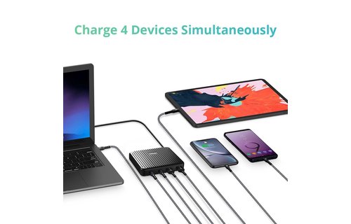 Zendure Superport 4, 100W (2X USB-C 100W, 2X USB 18W ) Desktop Charger with Dual PD UK - Black