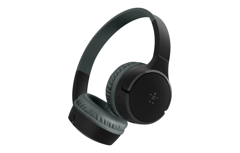 Belkin SoundForm Mini Wireless On-Ear Headphones for Kids - Black