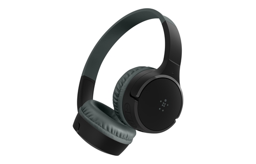 Belkin SoundForm Mini Wireless On-Ear Headphones for Kids 30H Playtime With Safe 85 dB Volume  - Black