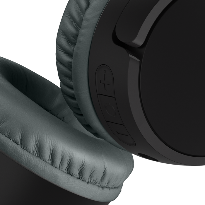 Belkin SoundForm Mini Wireless On-Ear Headphones for Kids 30H Playtime With Safe 85 dB Volume  - Black