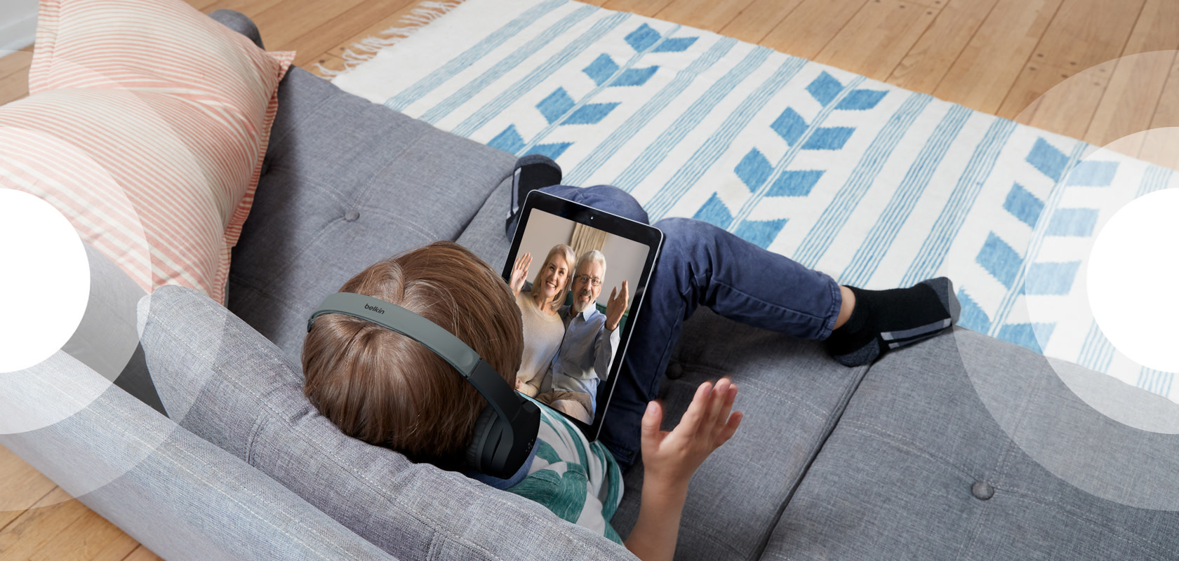 Belkin SoundForm Mini Wireless On-Ear Headphones for Kids 30H Playtime With Safe 85 dB Volume  - Black