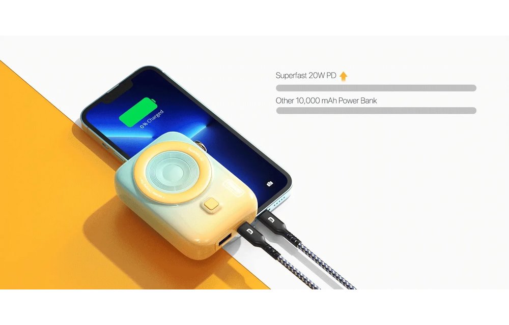 Zendure SuperMini GO MagSafe Magnetic Wireless Power Bank PD 10,000mAh - Gradient Orange