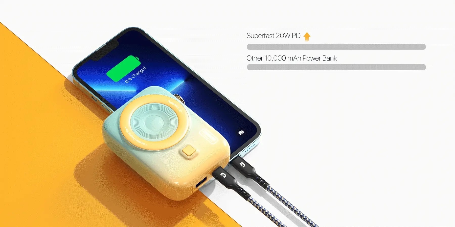 Zendure SuperMini GO MagSafe Magnetic Wireless Power Bank PD 10,000mAh - Gradient Orange