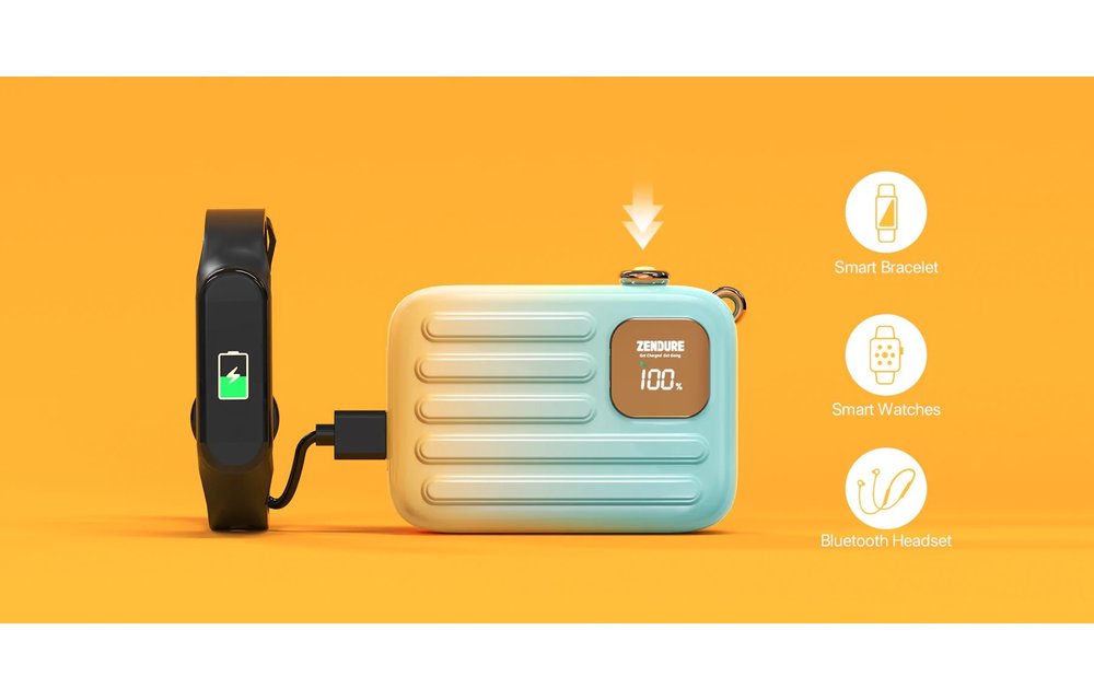 Zendure SuperMini GO MagSafe Magnetic Wireless Power Bank PD 10,000mAh - Gradient Orange