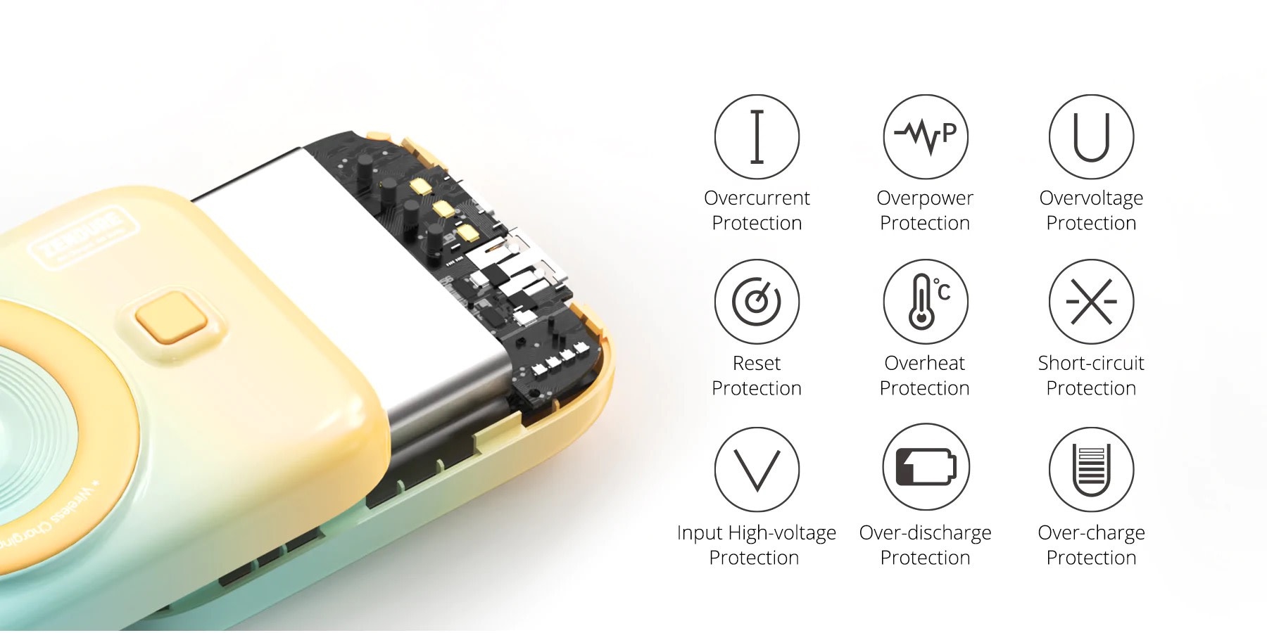 Zendure SuperMini GO MagSafe Magnetic Wireless Power Bank PD 10,000mAh - Gradient Orange