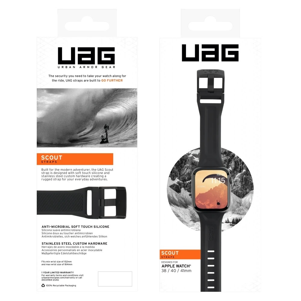 UAG Scout Strap for Apple Watch 38/40/41mm - Black