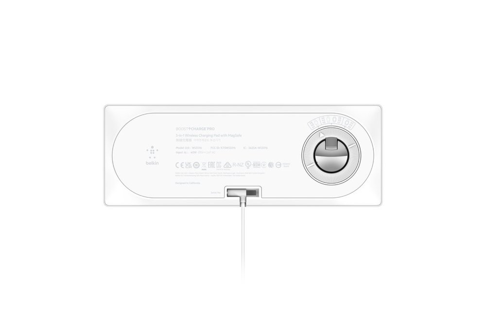 Belkin Boost Charge Pro 3-In-1 MagSafe Wireless Charging Pad - White