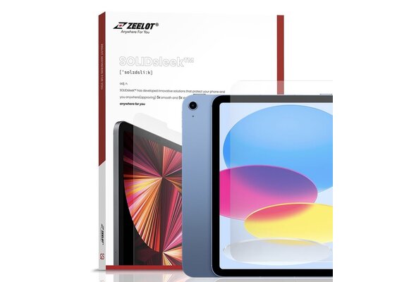 Zeelot Solidsleek Pure Glass HD Clear Screen Protector for iPad Air 10.9" / Pro 11" - Clear