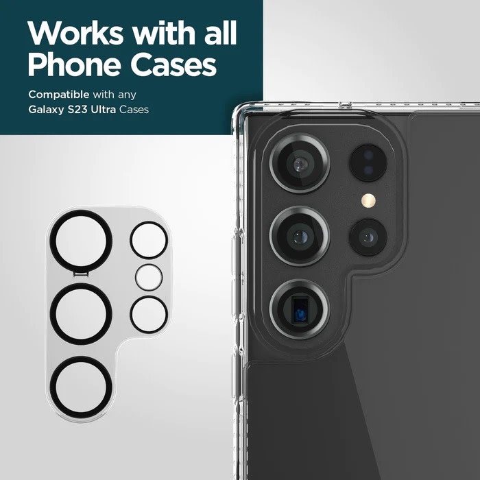Case Mate Rear Camera Lens Glass Protector for Samsung Galaxy S23 Ultra - Clear