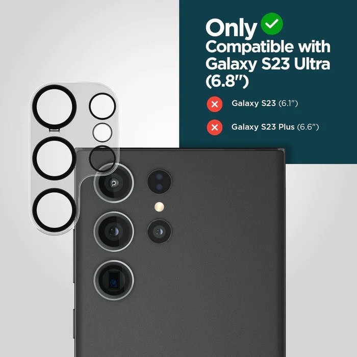 Case Mate Rear Camera Lens Glass Protector for Samsung Galaxy S23 Ultra - Clear