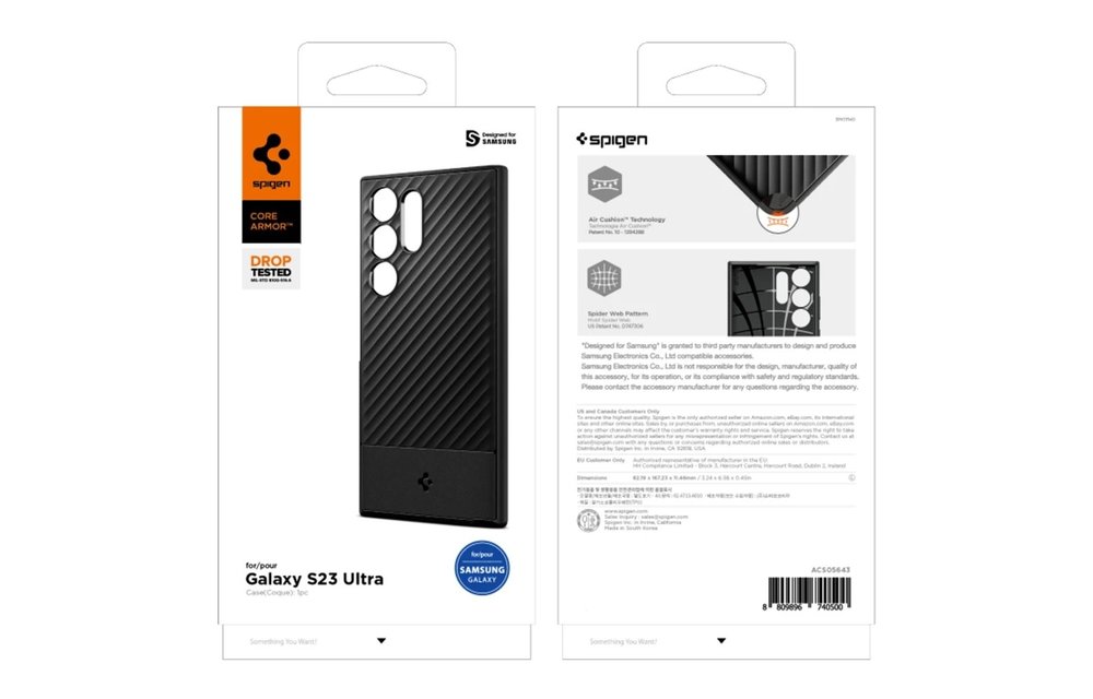 Spigen Core Armor Case for Samsung Galaxy S23 Ultra - Black