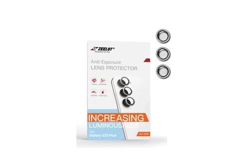 ZEELOT Pishield Titanium Alloy Lens Protector for Samsung Galaxy S23 / S23 Plus - Sliver