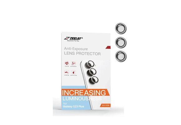 ZEELOT Pishield Titanium Alloy Lens Protector for Samsung Galaxy S23 / S23 Plus - Sliver