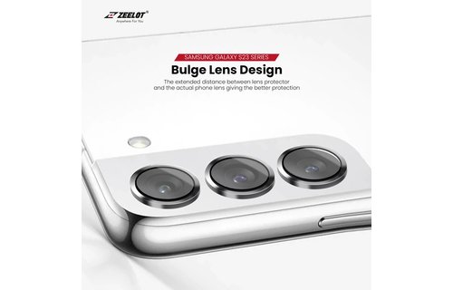 ZEELOT Pishield Titanium Alloy Lens Protector for Samsung Galaxy S23 / S23 Plus - Sliver