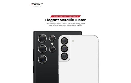 ZEELOT Pishield Titanium Alloy Lens Protector for Samsung Galaxy S23 / S23 Plus - Sliver
