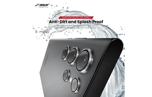 ZEELOT Pishield Titanium Alloy Lens Protector for Samsung Galaxy S23 / S23 Plus - Black