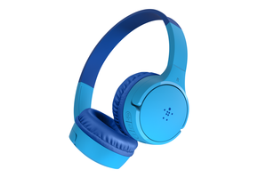 Belkin SoundForm Mini Wireless On-Ear Headphones for Kids 30H Playtime With Safe 85 dB Volume - Blue