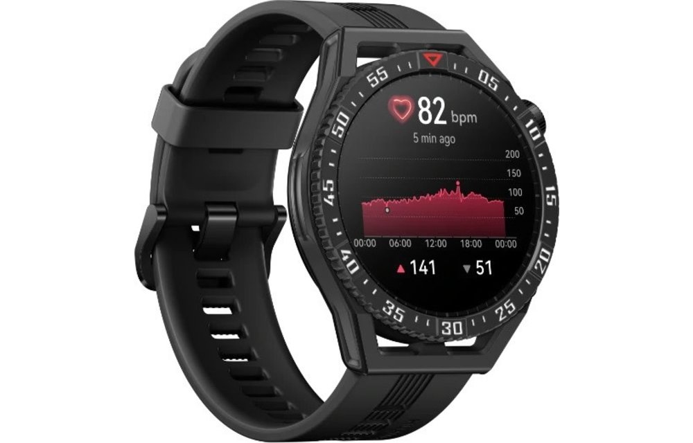 Huawei Watch GT 3 SE Black Durable Polymer Fiber Watch Case - Black TPU Strap