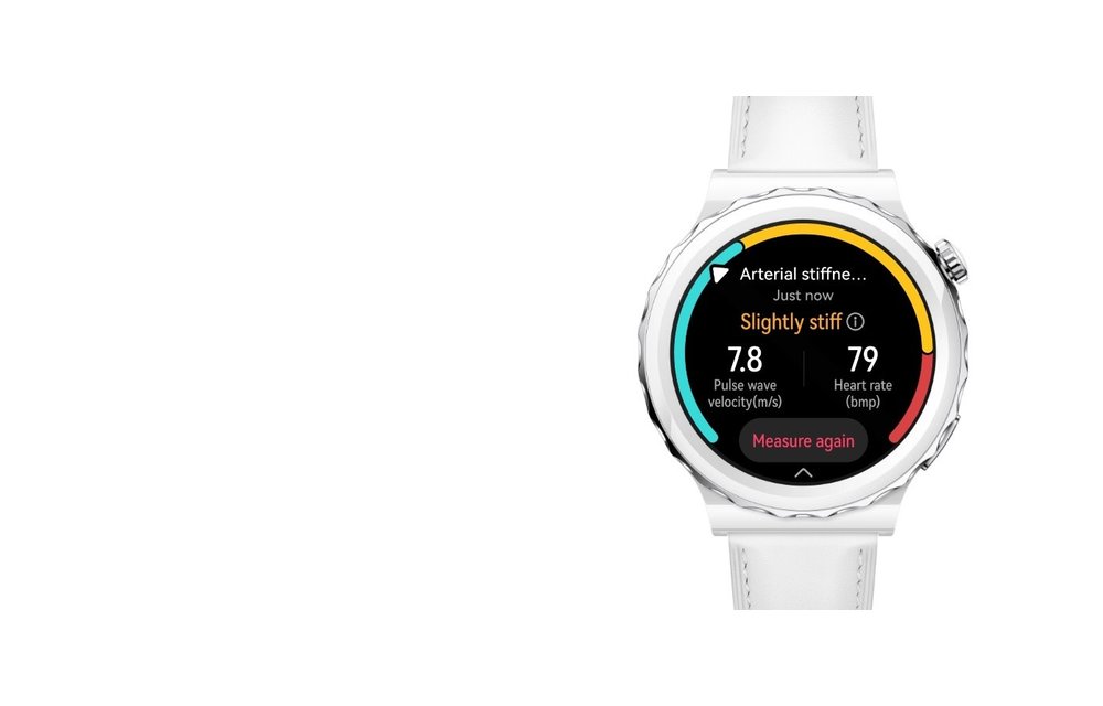 Huawei Watch GT 3 Pro Bezel White Ceramic Case with White Leather Strap