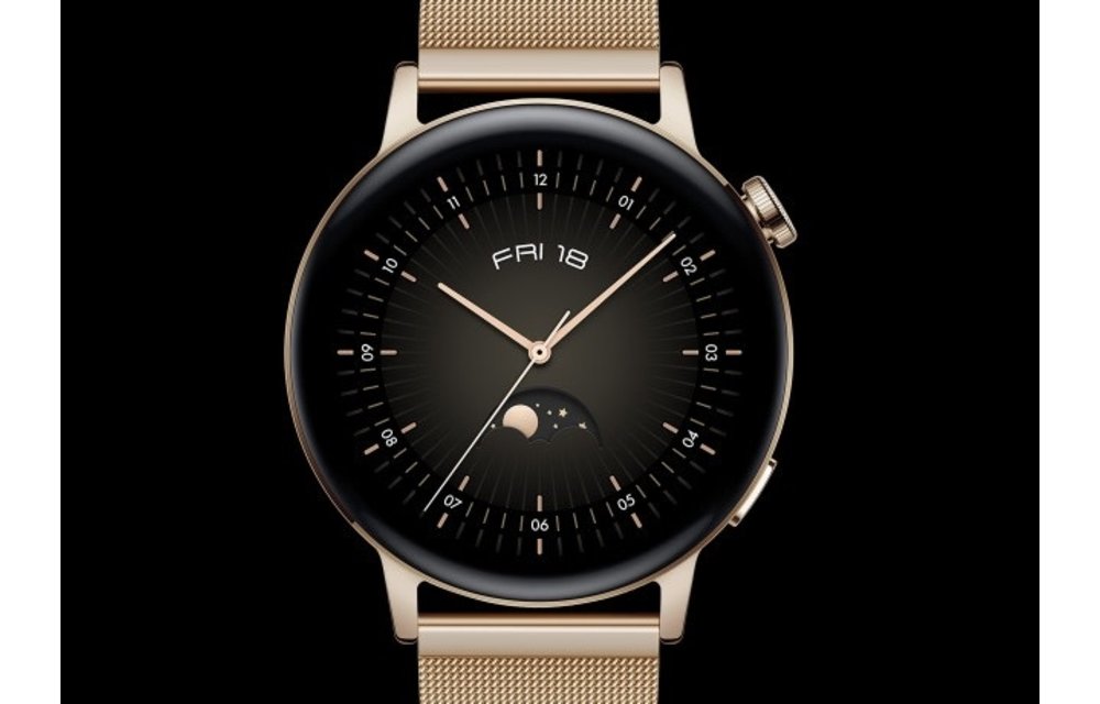 Huawei Watch GT 3 Stainless Gold Steel Case with Gold Milanese Strap 42mm