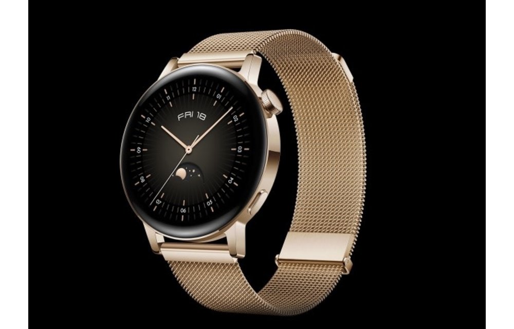 Huawei Watch GT 3 Stainless Gold Steel Case with Gold Milanese Strap 42mm