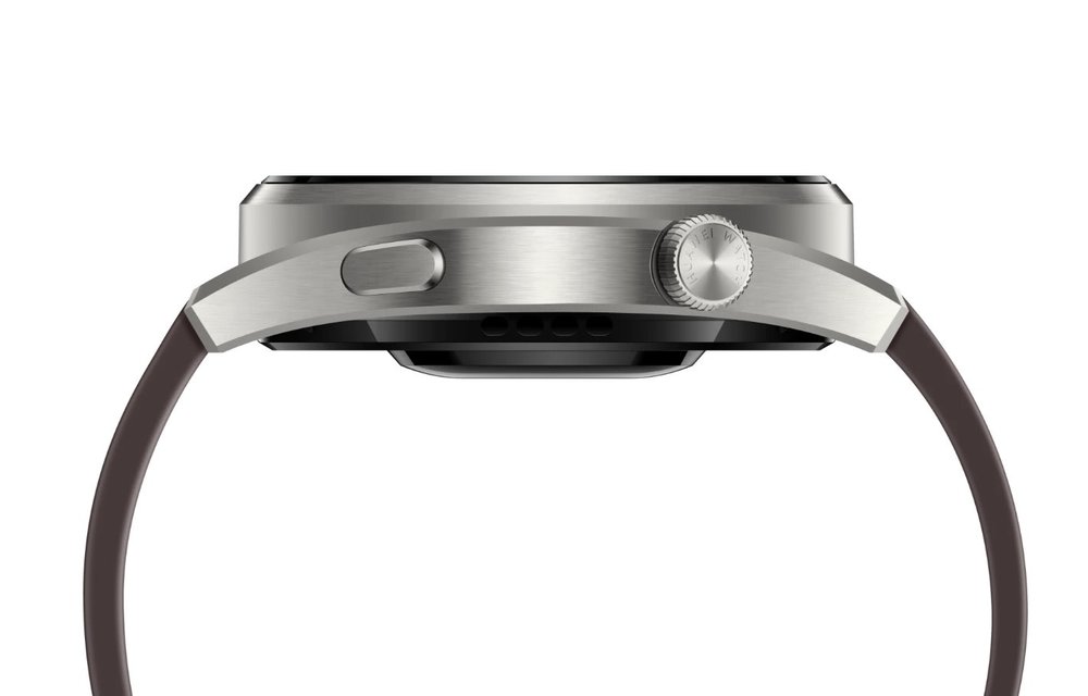 Huawei Watch 3 Pro Titanium Gray with Leather Strap - Brown