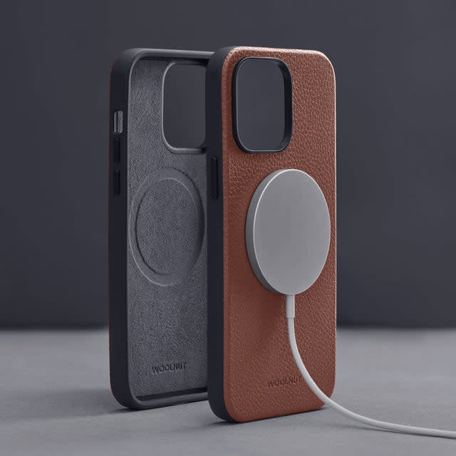 Woolnut Leather Case with Magsafe for iPhone 14 Pro Max - Cognac