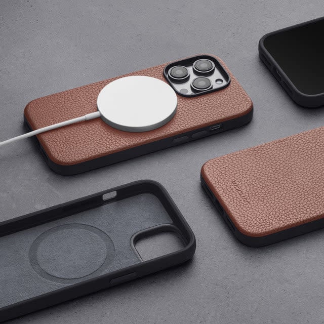 Woolnut Leather Case with Magsafe for iPhone 14 Pro - Cognac