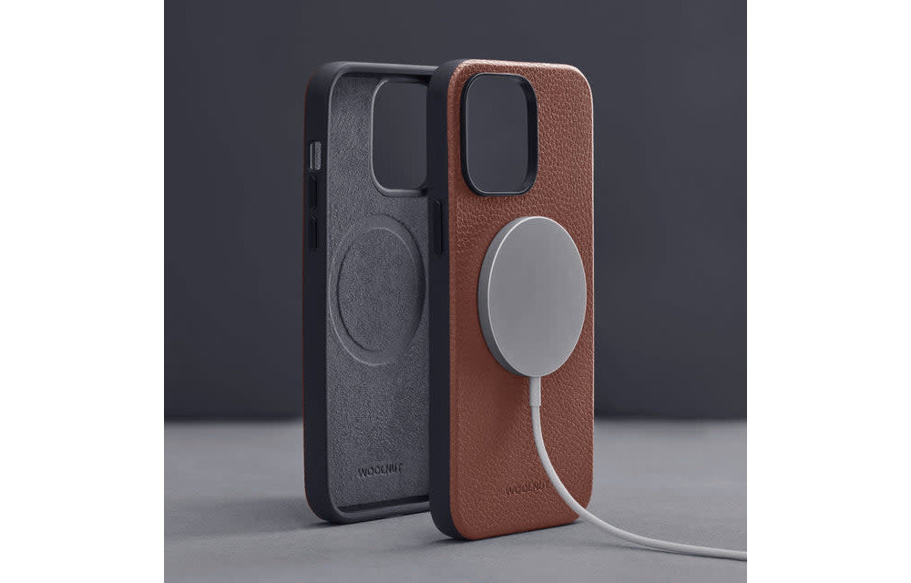 Woolnut Leather Case with Magsafe for iPhone 14 Pro - Cognac