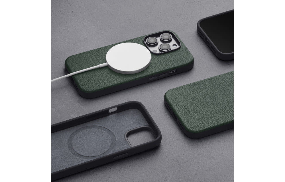 Woolnut Leather Case with Magsafe for iPhone 14 Pro - Green
