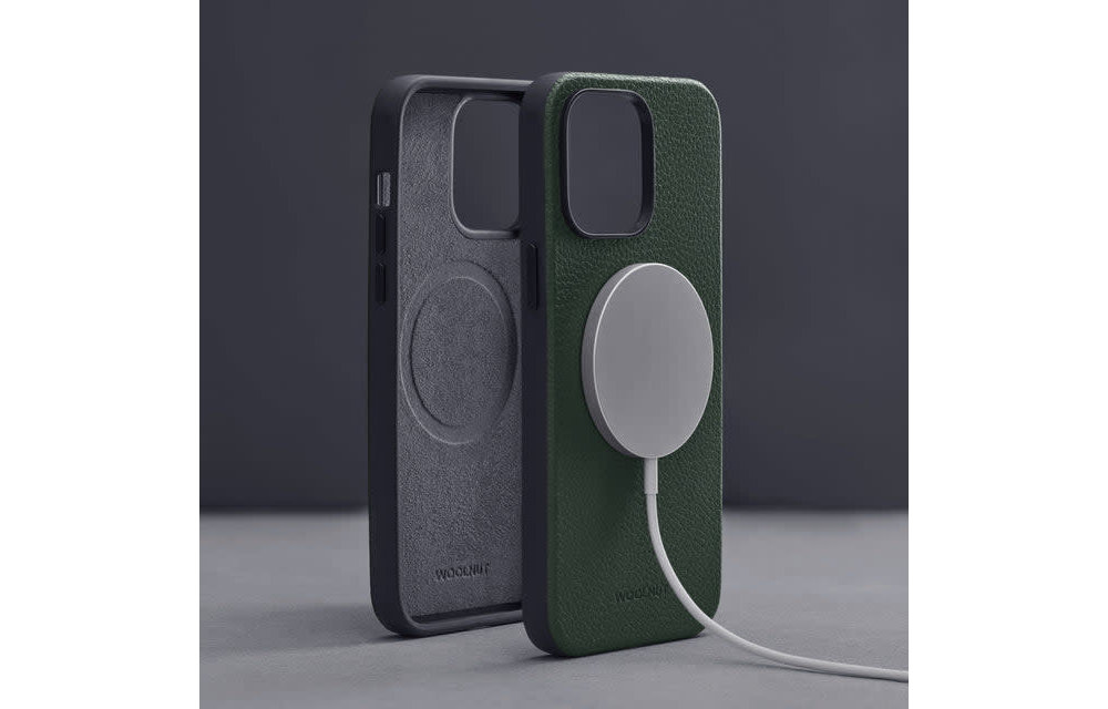 Woolnut Leather Case with Magsafe for iPhone 14 Pro - Green