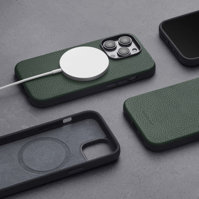 Woolnut Leather Case with Magsafe for iPhone 14 Pro Max - Green
