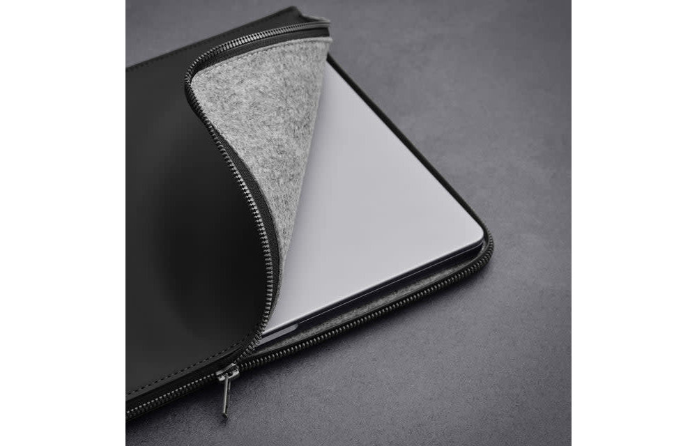 Woolnut Coated Folio Sleeve for MacBook Pro 13" and 14" / Air 13" - Black