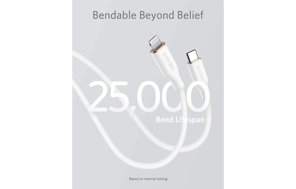 Anker PowerLine III Flow USB-C with Lightning Cable 1.8m - White