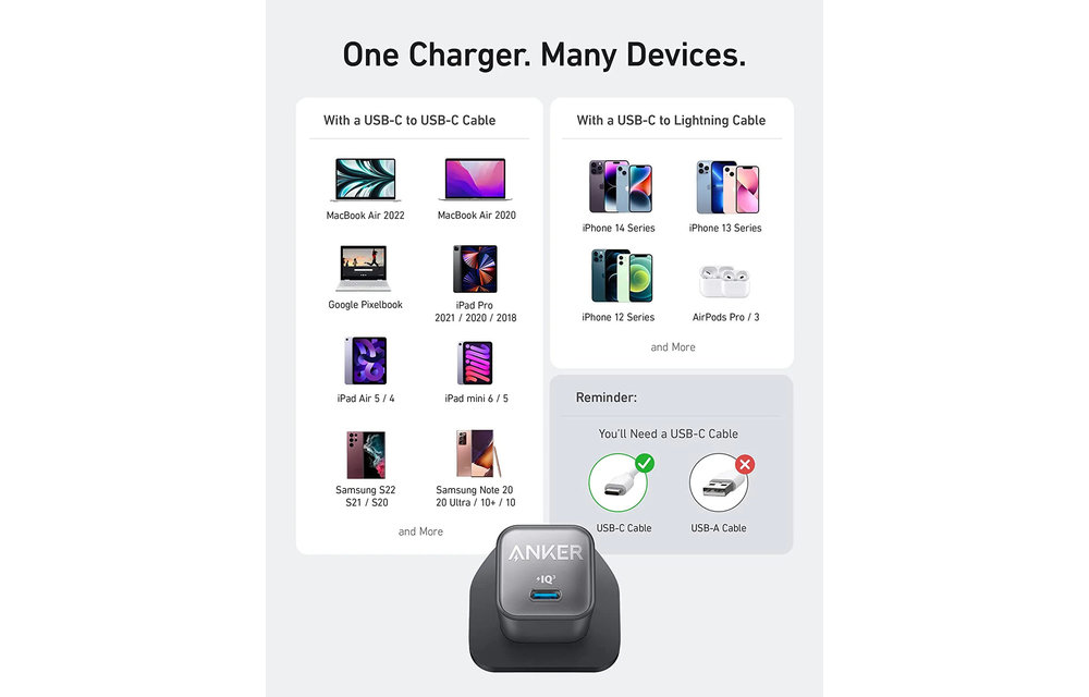 Anker 511 Charger Nano 3, 30W - Black