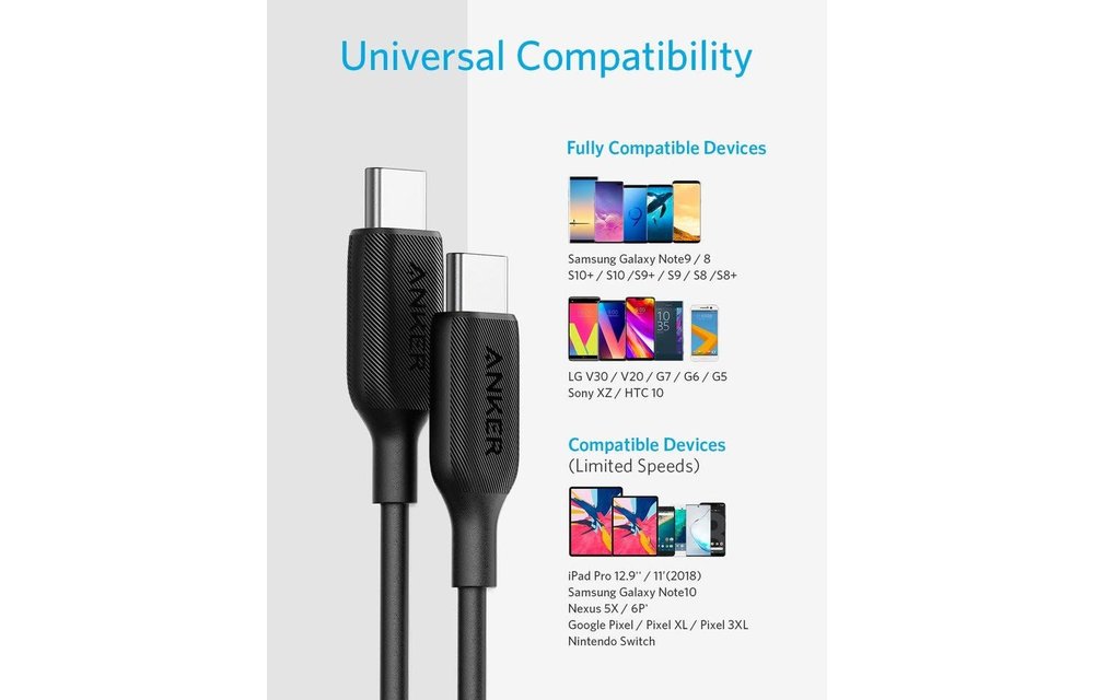 Anker PowerLine III USB-C to USB-C 60W Cable 1m - Black
