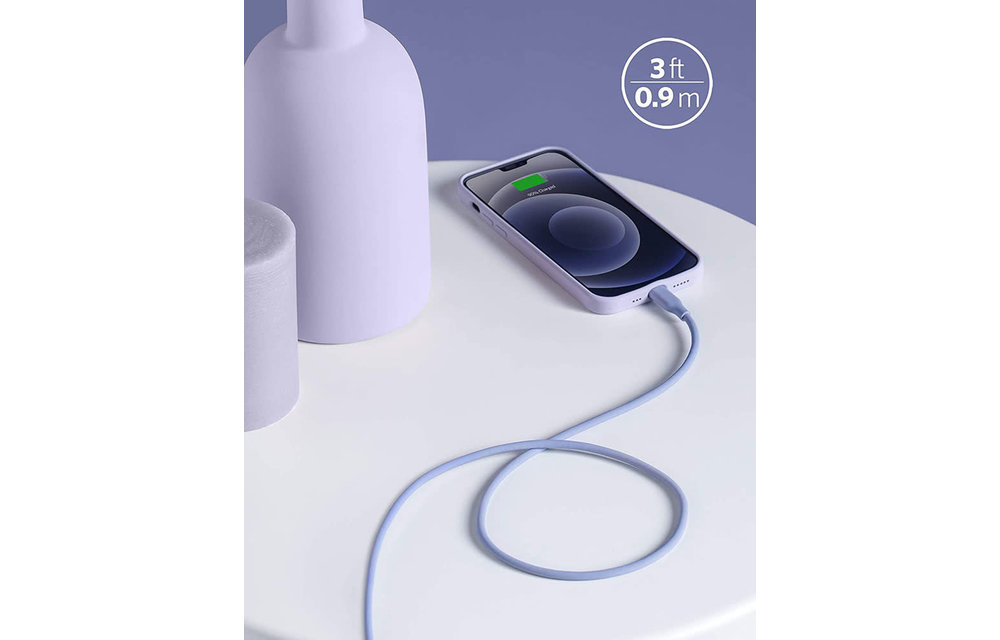 Anker PowerLine III Flow USB-C with Lightning Cable 0.9m - Purple