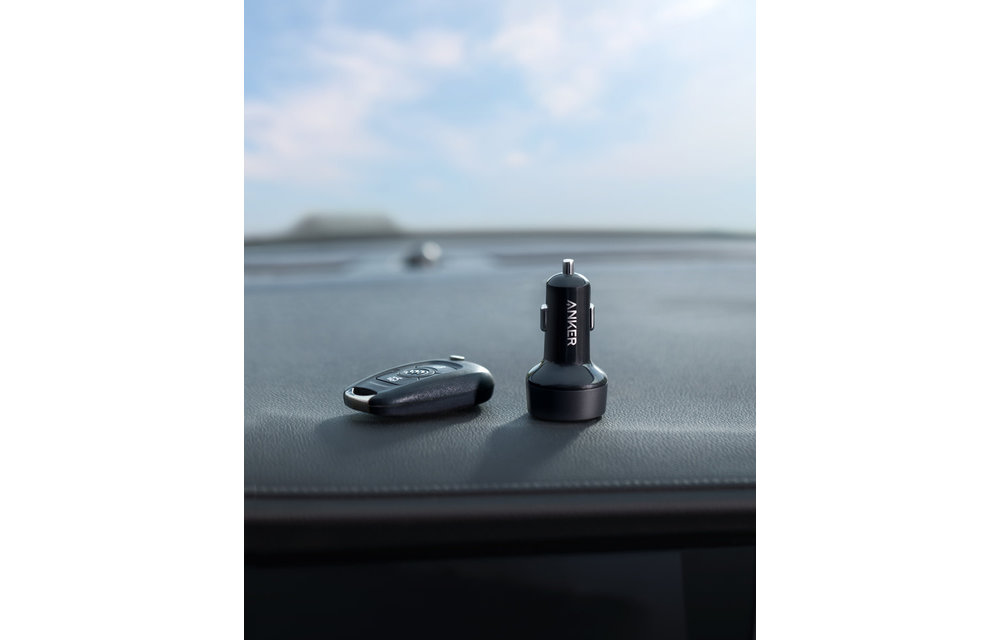 Anker PowerDrive PD+ 2 Dual Port High Speed Car Charger 35W - Black