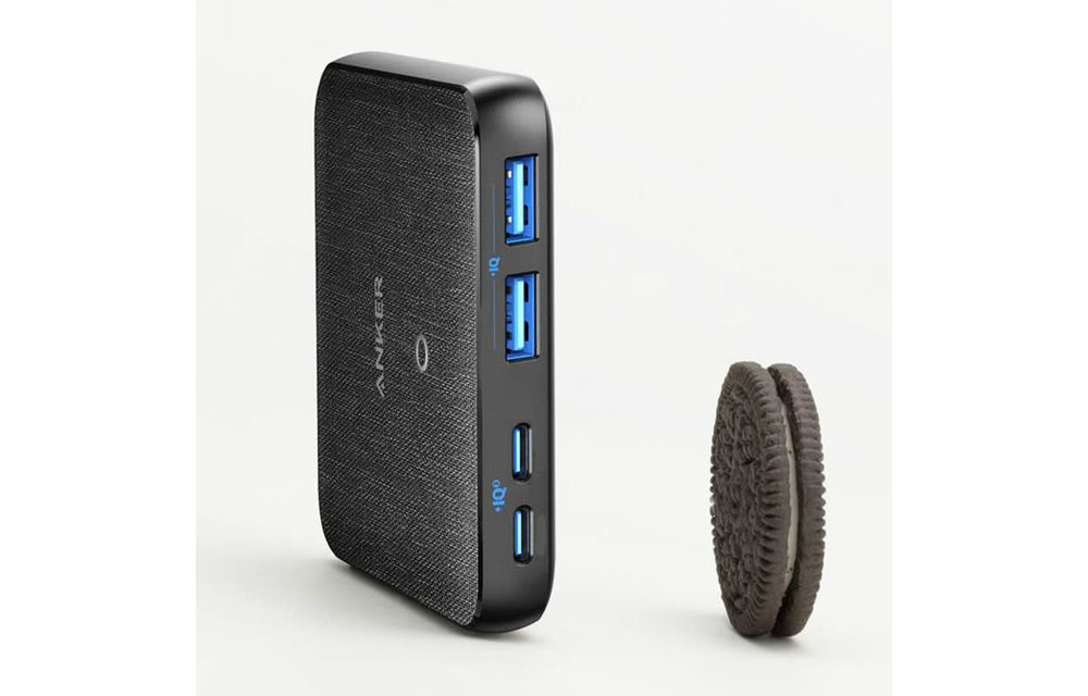 Anker PowerPort Atom III 63W Slim High Speed Charger with 2 USB-C and 2 USB-A Port - Black