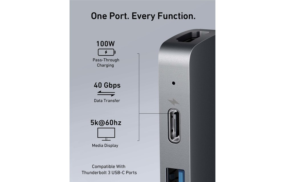 Anker PowerExpand Direct 7 in 2 USB-C PD Media Hub - Grey