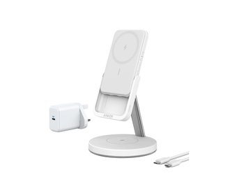 Anker 633 Magnetic Wireless Charger (MagGo) with 5,000 mAh MagSafe PowerBank, 25W USB-C Adapter, 1.5 m USB-C Cable