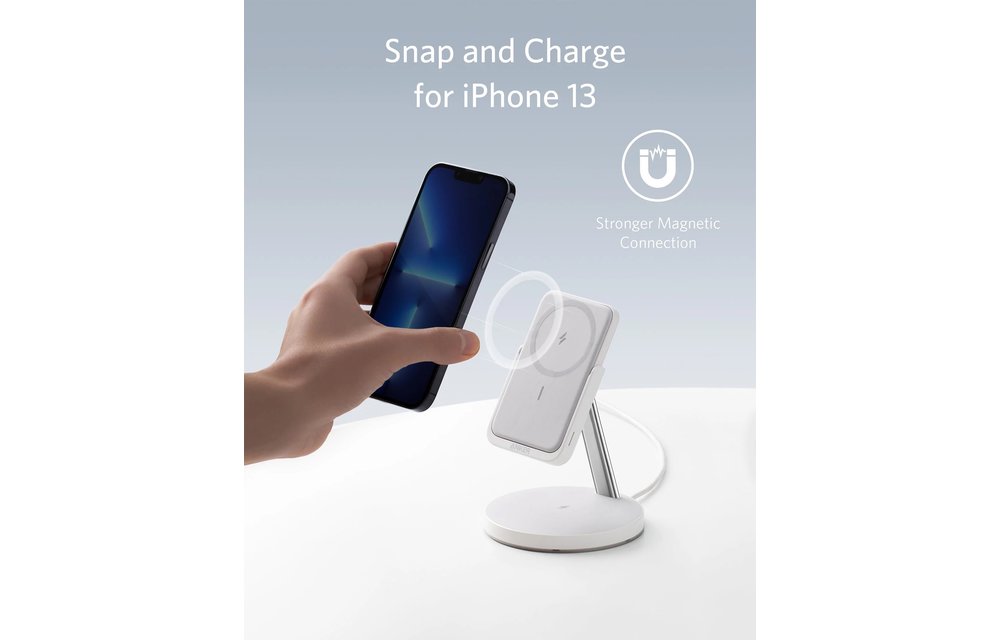 Anker 633 Magnetic Wireless Charger (MagGo) – White
