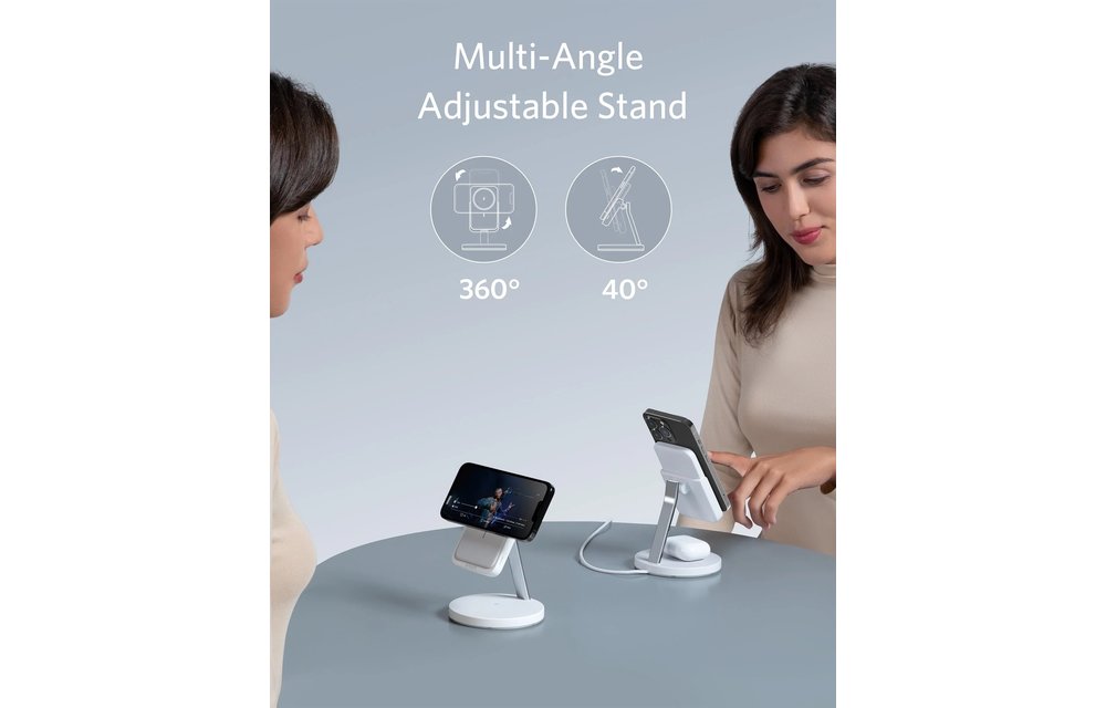 Anker 633 Magnetic Wireless Charger (MagGo) with 5,000 mAh MagSafe PowerBank, 25W USB-C Adapter, 1.5 m USB-C Cable