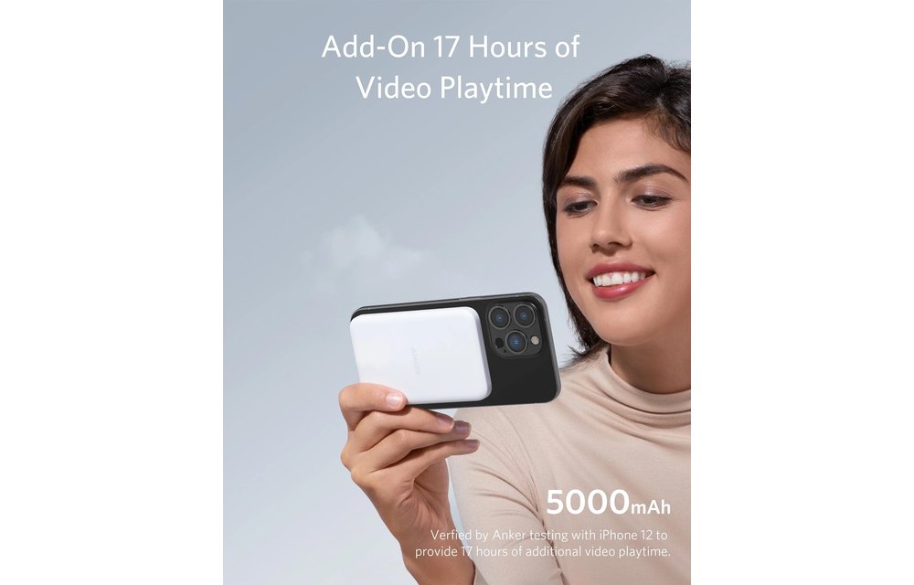 Anker 633 Magnetic Wireless Charger (MagGo) with 5,000 mAh MagSafe PowerBank, 25W USB-C Adapter, 1.5 m USB-C Cable